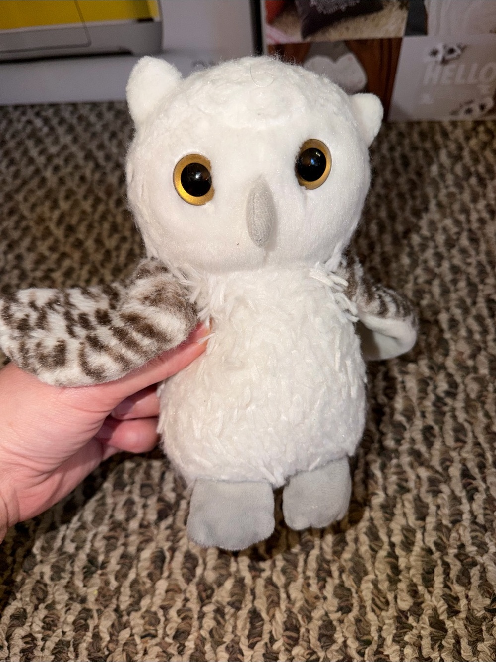 Plush White Owl Stuffed Animal